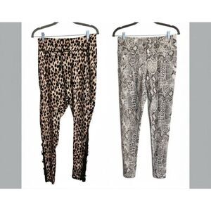 Victorias Secret Animal Print High-Waist Leggings Size 16 Set of 2